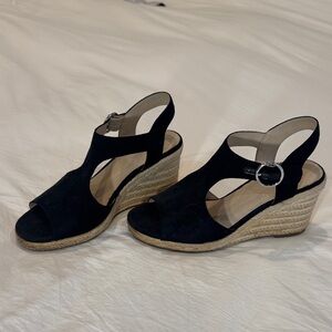 Life Stride Black Wedge Sandals